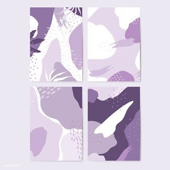 Purple Memphis style pattern vector set | Free stock vector - 540069