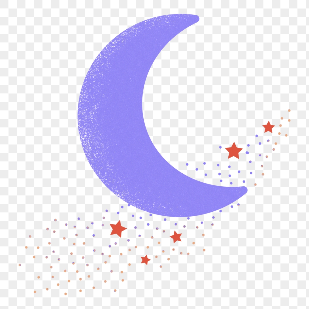 Purple moon png sticker, galaxy, | Free PNG Illustration - rawpixel