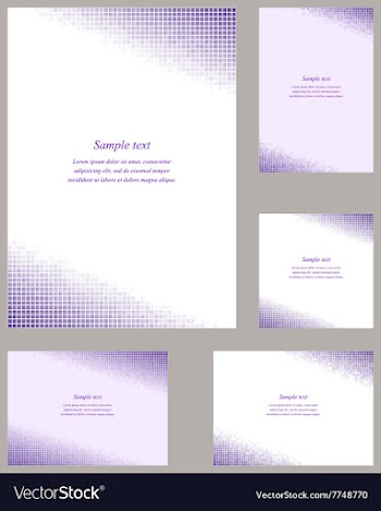 Purple mosaic page corner design templates vector image