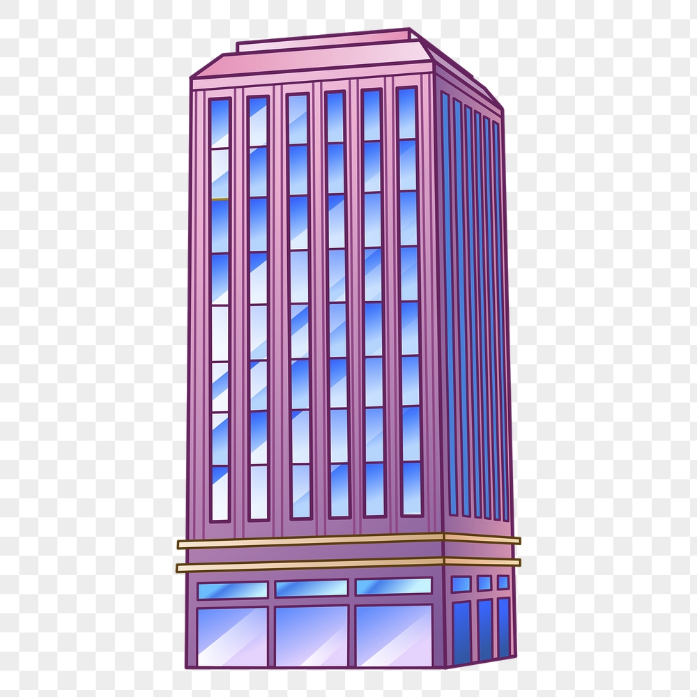 Purple office png building sticker, | Free PNG - rawpixel