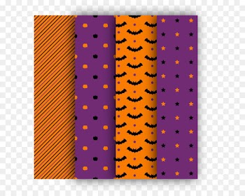 Purple Orange Euclidean vector - Orange and purple Halloween seamless background vector 