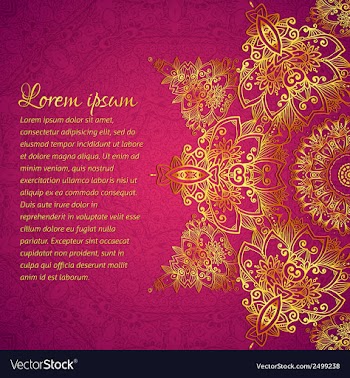  					Purple ornate vintage wedding card background vector&nbsp;image														