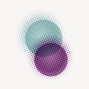 Purple overlapping circles collage element | Free Vector - rawpixel