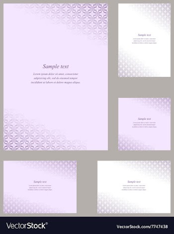 Purple page corner design template set vector image