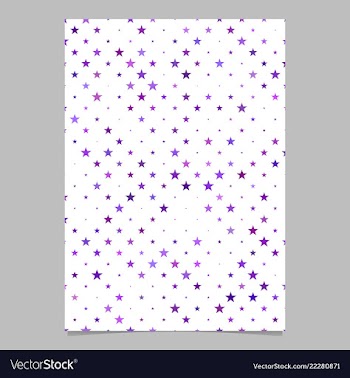 Purple pentagram star shape pattern background vector image