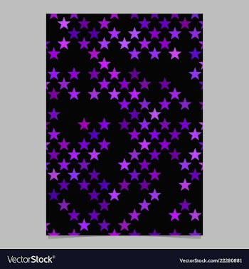 Purple pentagram star shape pattern background vector image