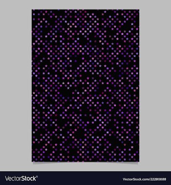 Purple pentagram star shape pattern background vector image
