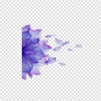 Purple petaled flower illustration, Watercolor painting Illustration, Purple flower background transparent background PNG clipart