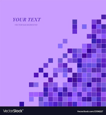 Purple pixel square pattern background design vector image