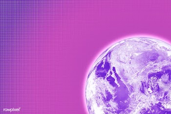 Purple planet earth on a pink background | Free  illustration - 2316343