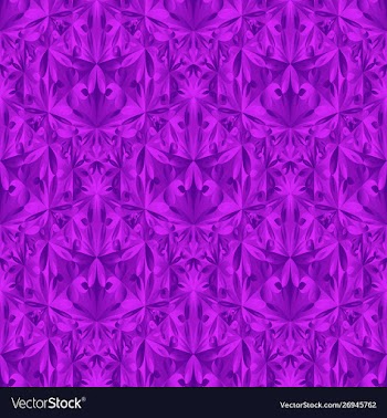 Purple polygonal floral triangle pattern vector image