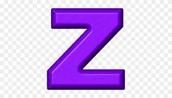Purple Refrigerator Magnet Z - Purple Z Alphabet