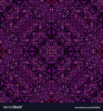 Purple repeating kaleidoscope pattern background vector image
