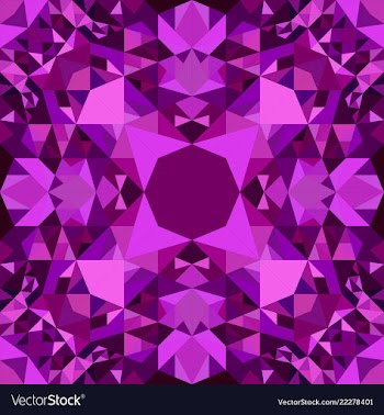 Purple repeating kaleidoscope pattern background vector image