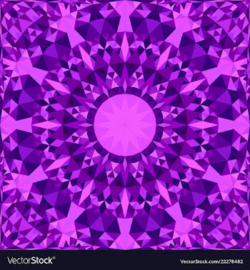 Purple repeating kaleidoscope pattern background vector image