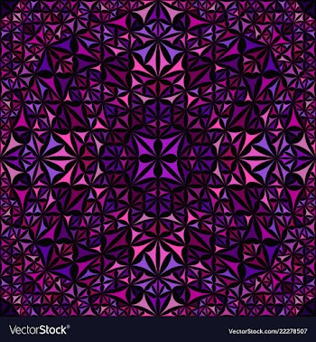 Purple repeating kaleidoscope pattern background vector image
