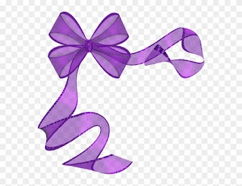 Purple Ribbon Bow Clip Art - Purple Ribbon Border Clip Art