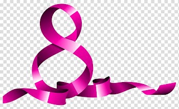 Purple ribbon illustration, International Women's Day March 8 , Pink Eighth of March transparent background PNG clipart