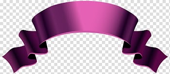Purple ribbon lace illustration logo, Banner , Pink Banner transparent background PNG clipart