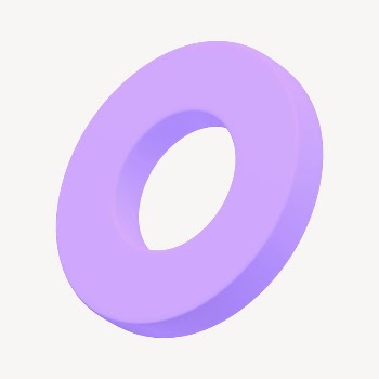 Purple ring shape, 3D geometric | Free Photo - rawpixel