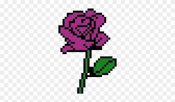 Purple Rose -aliah Palmer - Pixel Art Roses