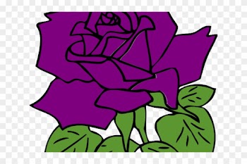 Purple Rose Clipart Puple - Rose Clip Art