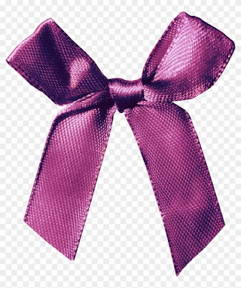 Purple Satin Cliparts - Girl Bow Png