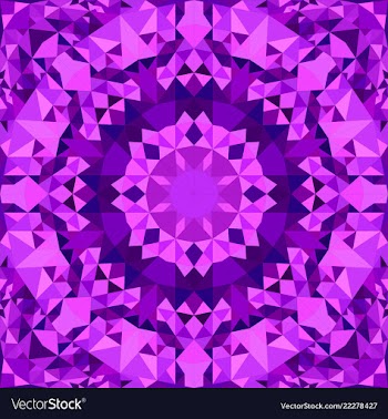 Purple seamless kaleidoscope pattern background vector image