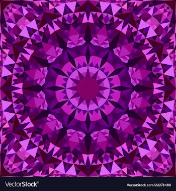 Purple seamless kaleidoscope pattern background vector image