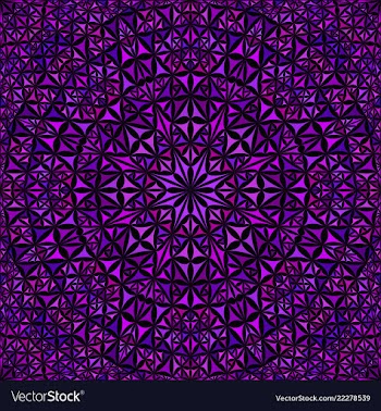 Purple seamless kaleidoscope pattern background vector image