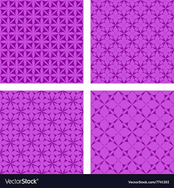 Purple seamless pattern background set vector image