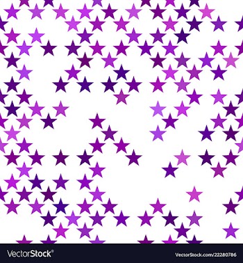 Purple seamless pentagram star pattern background vector image