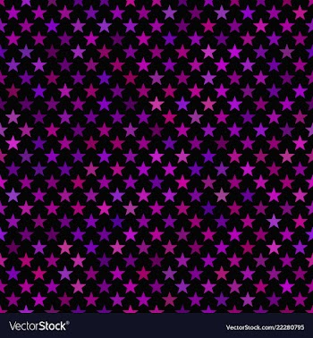 Purple seamless pentagram star pattern background vector image