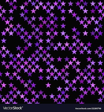 Purple seamless pentagram star pattern background vector image