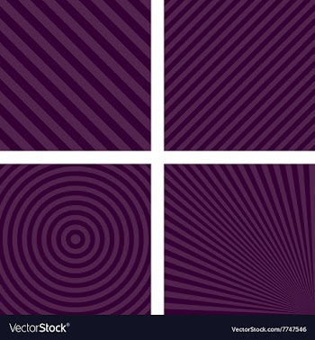 Purple simple striped pattern set vector image