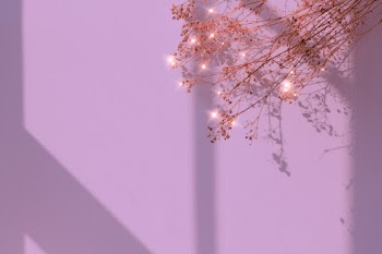 Purple sparkle dried flower background image