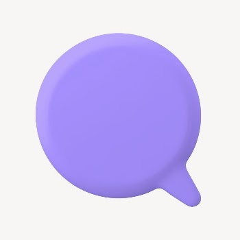 Purple speech bubble, 3D rendering | Free Photo - rawpixel