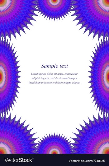Purple star page border design template vector image