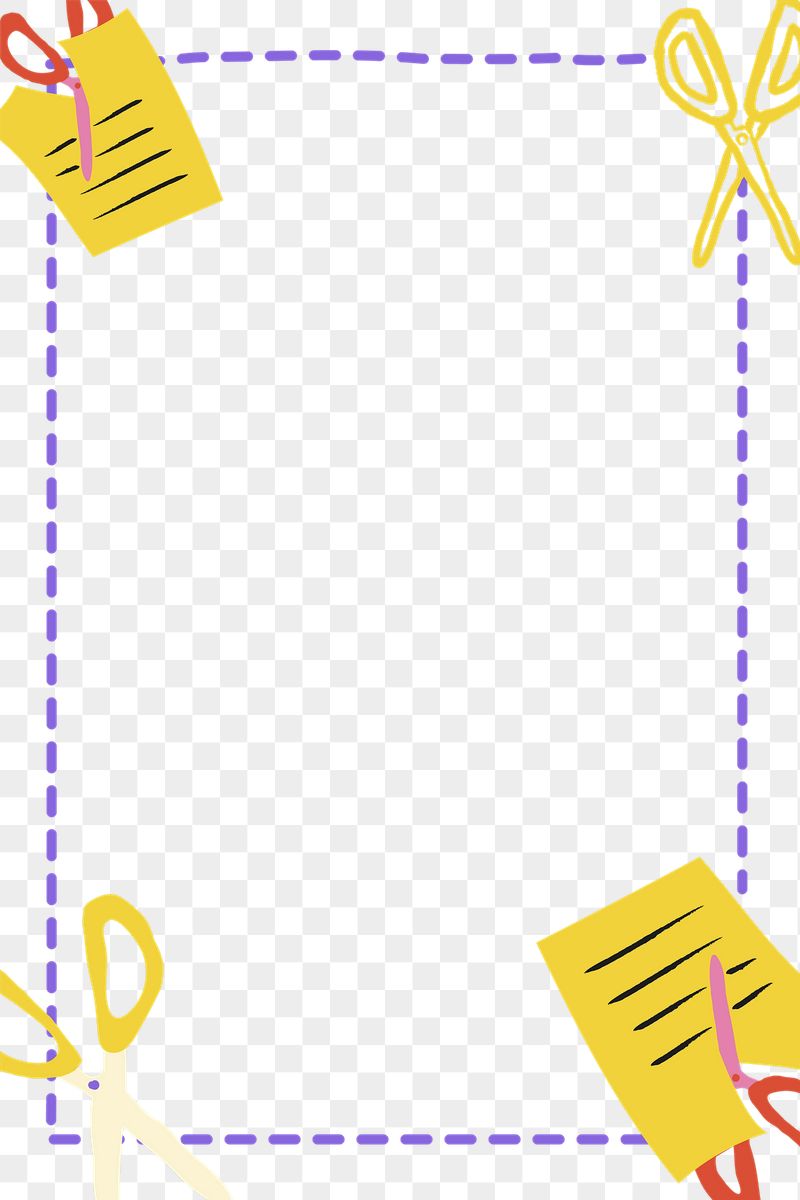 Purple stationery png doodle frame, | Free PNG - rawpixel