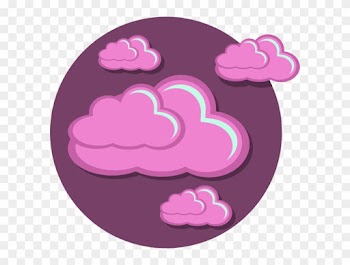 Purple Storm Cloud Clip Art - Icon