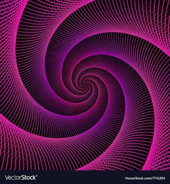 Purple string spiral fractal design vector image