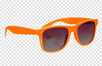 Purple sunglasses with orange frames, Sunglasses, Sunglass transparent background PNG clipart