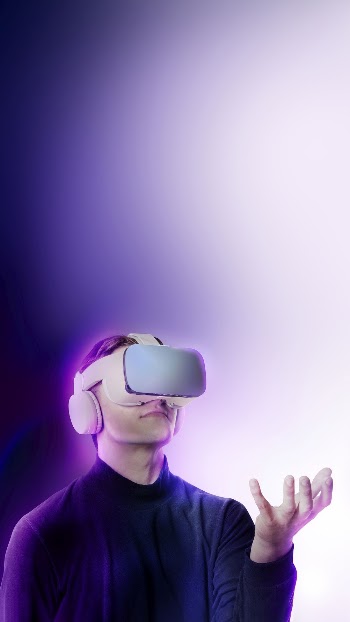 Purple technology mobile wallpaper, man | Free Photo - rawpixel