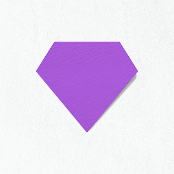 Purple textured paper diamond design element | Free  illustration - 2347369