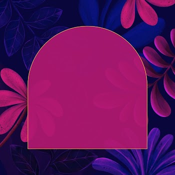 Purple tropical frame background, arch | Free Photo Illustration - rawpixel