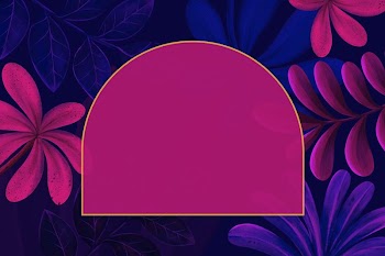 Purple tropical frame background, arch | Free Photo Illustration - rawpixel