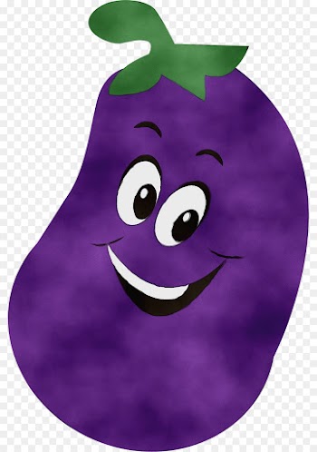 purple violet green eggplant cartoon