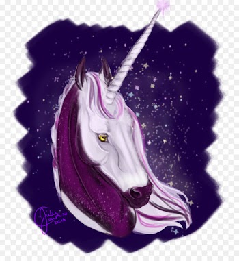 Purple Violet Lilac Unicorn Legendary creature - wisteria 