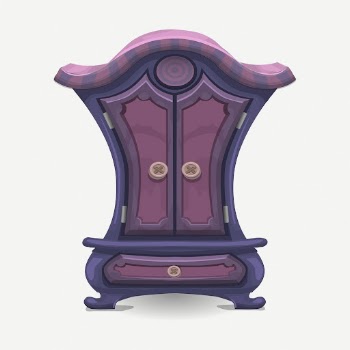 Purple wardrobe furniture clipart, collage | Free PSD - rawpixel