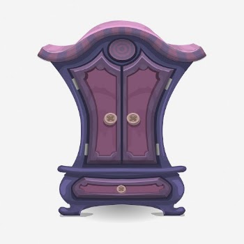 Purple wardrobe furniture clipart illustration. | Free Photo - rawpixel